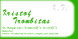 kristof trombitas business card